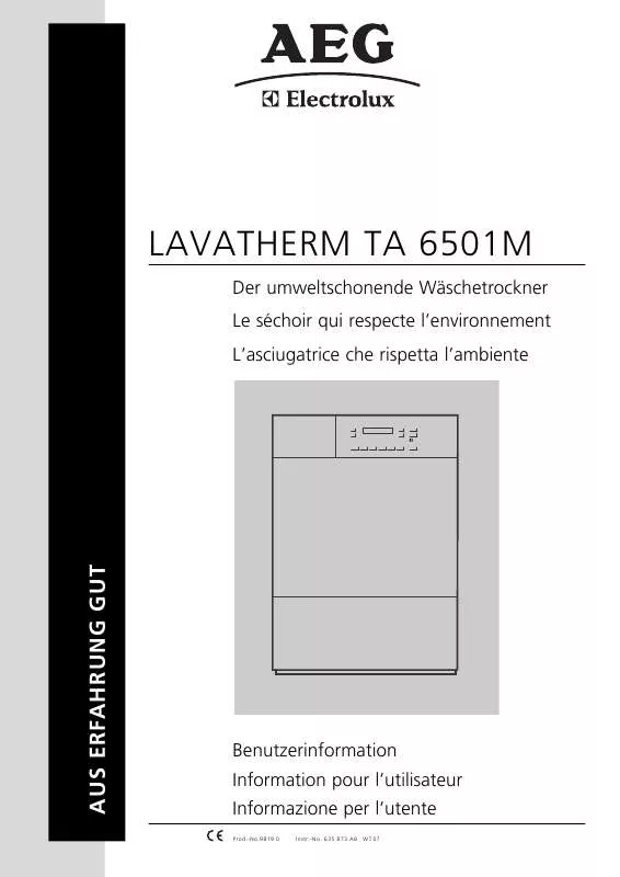 Mode d'emploi AEG-ELECTROLUX LTHTA6501M