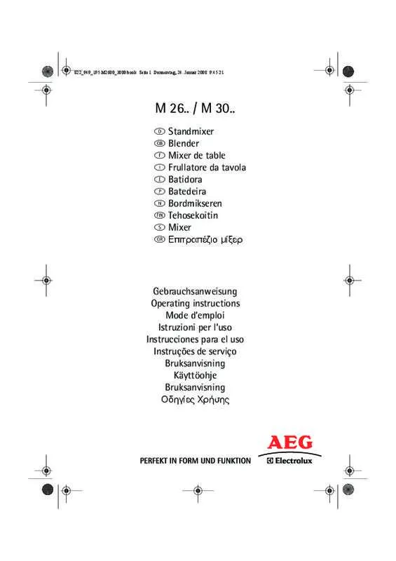 Mode d'emploi AEG-ELECTROLUX M2600