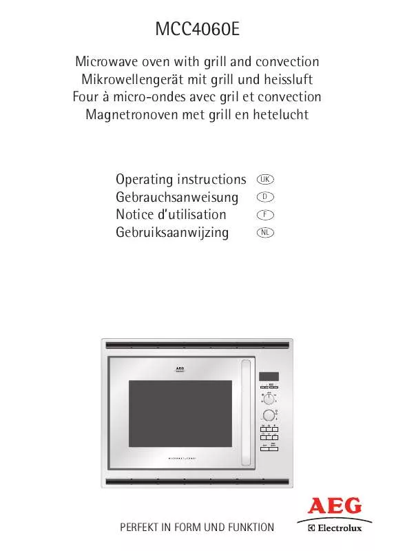 Mode d'emploi AEG-ELECTROLUX MCC4060E-B