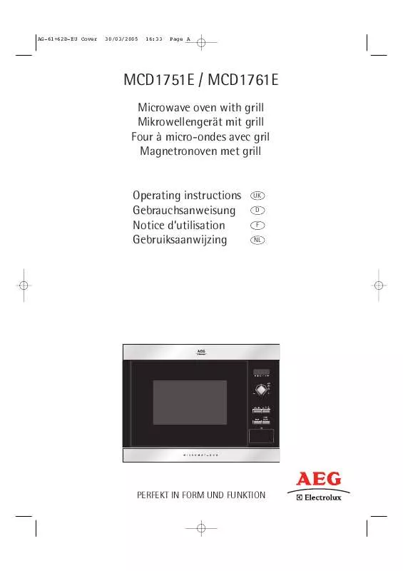 Mode d'emploi AEG-ELECTROLUX MCD1751E-D