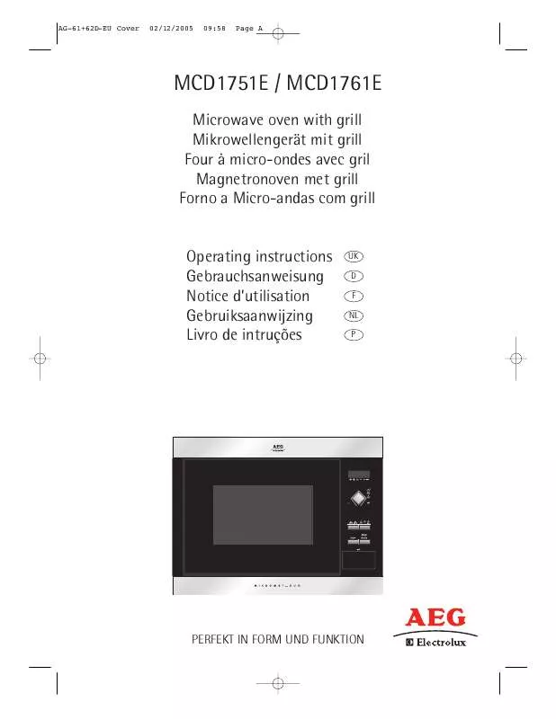 Mode d'emploi AEG-ELECTROLUX MCD1751E-M