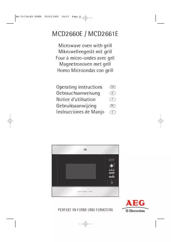 Mode d'emploi AEG-ELECTROLUX MCD2660EW