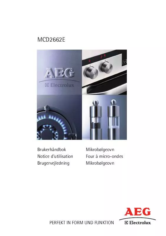 Mode d'emploi AEG-ELECTROLUX MCD2662EW