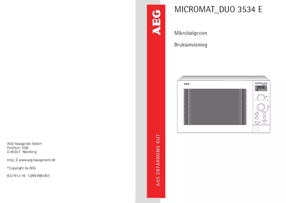 Mode d'emploi AEG-ELECTROLUX MCD3534E-MEXPORT