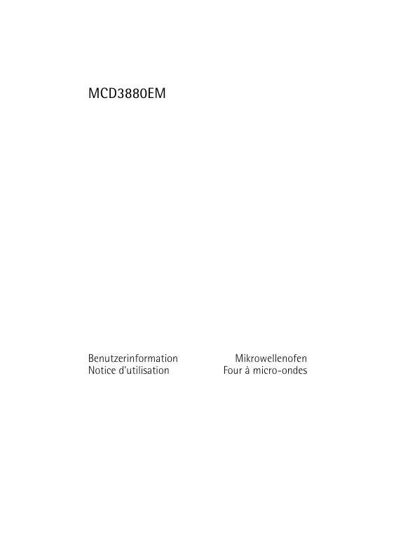 Mode d'emploi AEG-ELECTROLUX MCD3880E-M