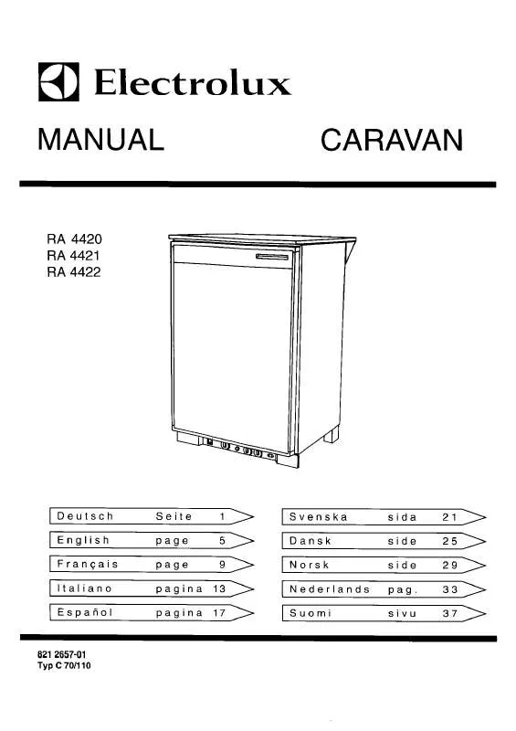 Mode d'emploi AEG-ELECTROLUX RA4421