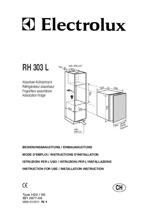 Mode d'emploi AEG-ELECTROLUX RH303L