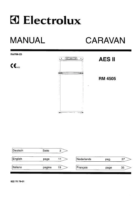 Mode d'emploi AEG-ELECTROLUX RM4505