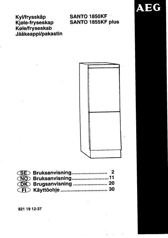 Mode d'emploi AEG-ELECTROLUX S1855KFP