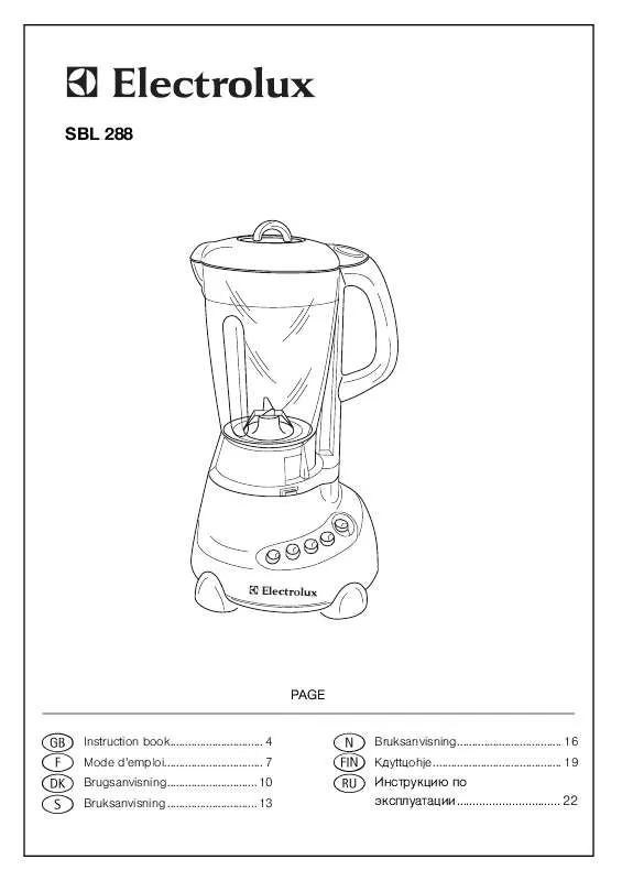 Mode d'emploi AEG-ELECTROLUX SBL288