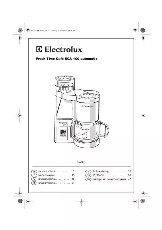 Mode d'emploi AEG-ELECTROLUX SCA100