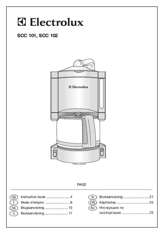 Mode d'emploi AEG-ELECTROLUX SCC101 CAFE CLASSIC