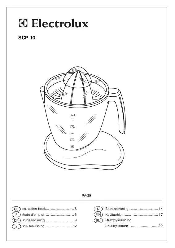 Mode d'emploi AEG-ELECTROLUX SCP100