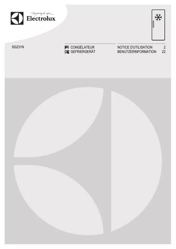 Mode d'emploi AEG-ELECTROLUX SG231N