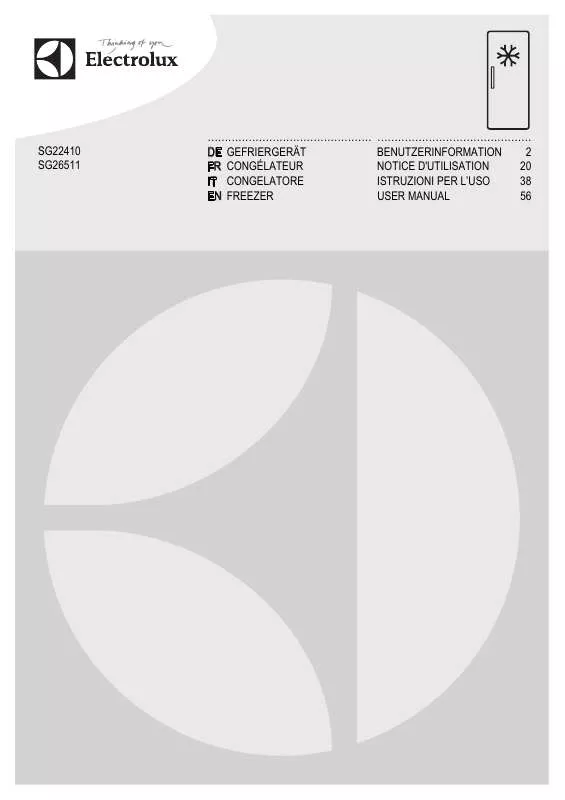 Mode d'emploi AEG-ELECTROLUX SG26511