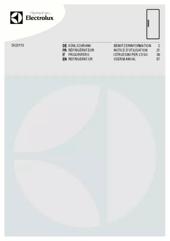 Mode d'emploi AEG-ELECTROLUX SK23113