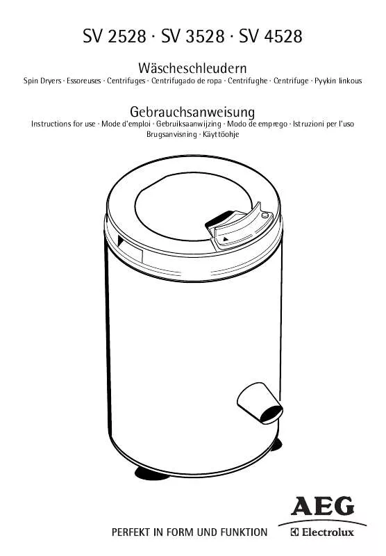 Mode d'emploi AEG-ELECTROLUX SV4528