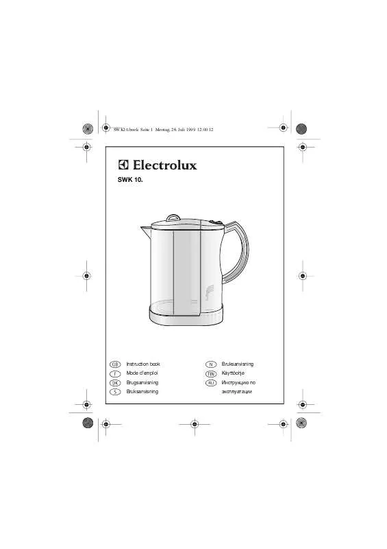 Mode d'emploi AEG-ELECTROLUX SWK101