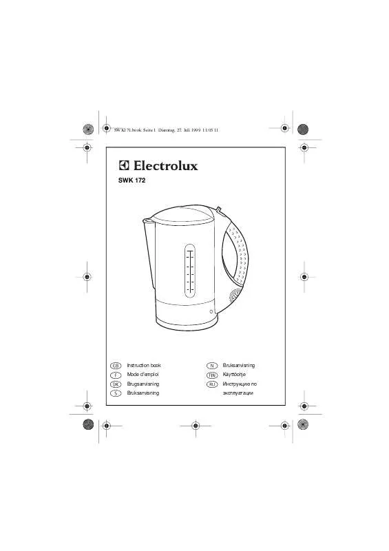 Mode d'emploi AEG-ELECTROLUX SWK172