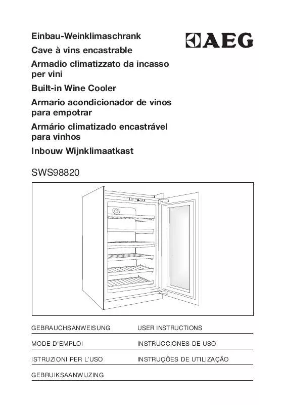 Mode d'emploi AEG-ELECTROLUX SWS98820G0