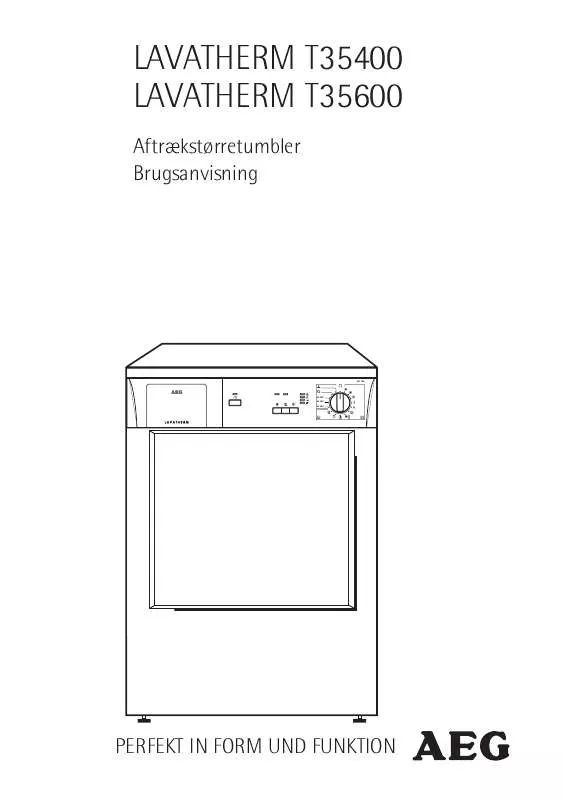 Mode d'emploi AEG-ELECTROLUX T35400