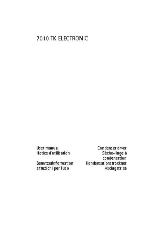 Mode d'emploi AEG-ELECTROLUX T7010TK