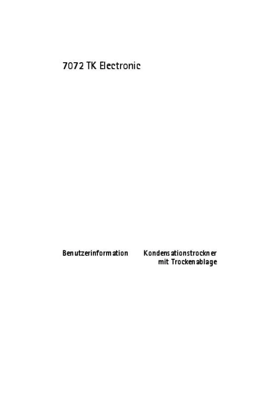 Mode d'emploi AEG-ELECTROLUX T7072TK