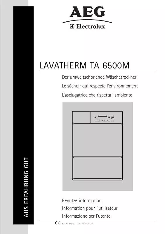 Mode d'emploi AEG-ELECTROLUX TA6500MRE