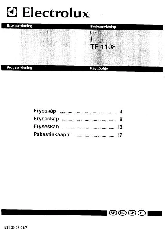 Mode d'emploi AEG-ELECTROLUX TF1108G