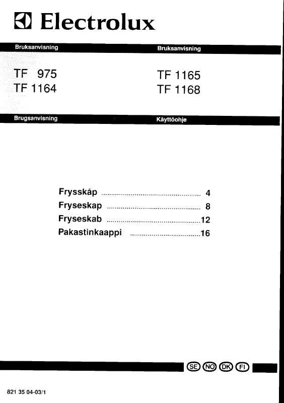 Mode d'emploi AEG-ELECTROLUX TF1168SLG