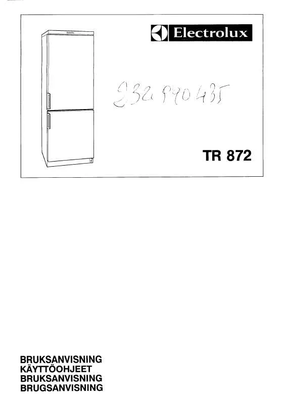 Mode d'emploi AEG-ELECTROLUX TR872