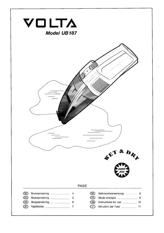 Mode d'emploi AEG-ELECTROLUX UB187