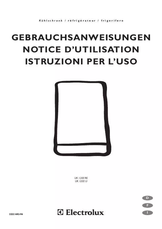 Mode d'emploi AEG-ELECTROLUX UK1205RE