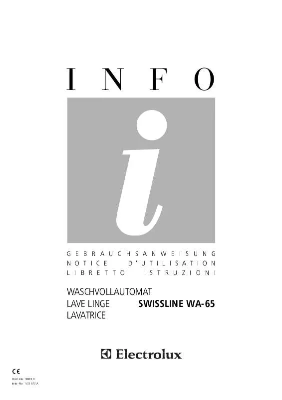 Mode d'emploi AEG-ELECTROLUX WA65LICC