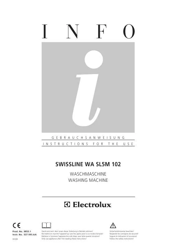 Mode d'emploi AEG-ELECTROLUX WASL5M101