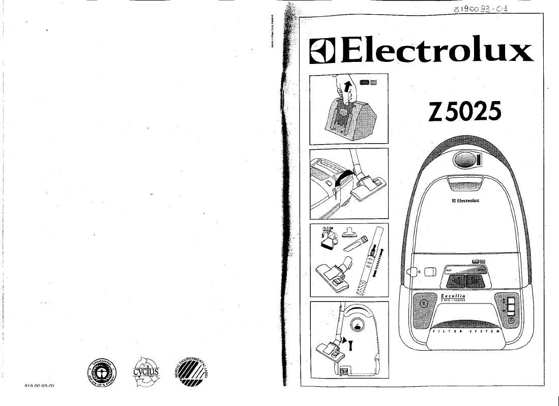 Mode d'emploi AEG-ELECTROLUX Z5025