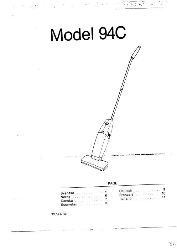 Mode d'emploi AEG-ELECTROLUX Z94C