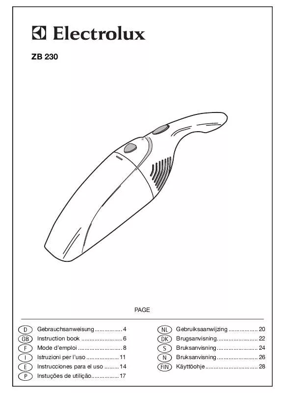 Mode d'emploi AEG-ELECTROLUX ZB 230 X