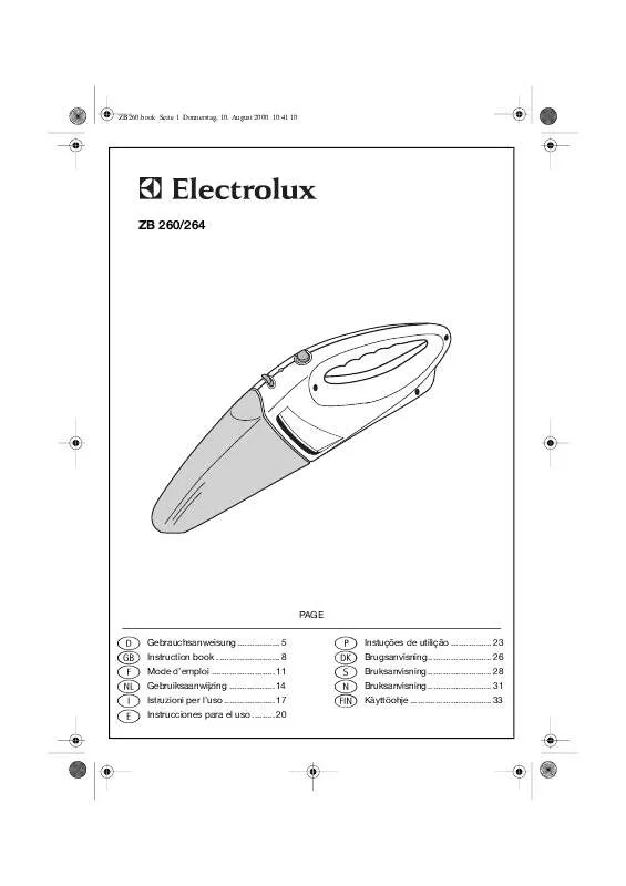 Mode d'emploi AEG-ELECTROLUX ZB284