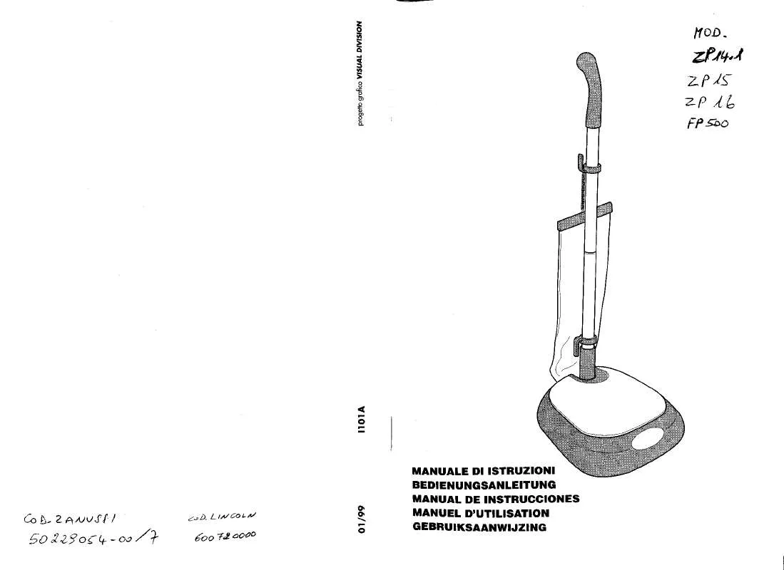 Mode d'emploi AEG-ELECTROLUX ZP14