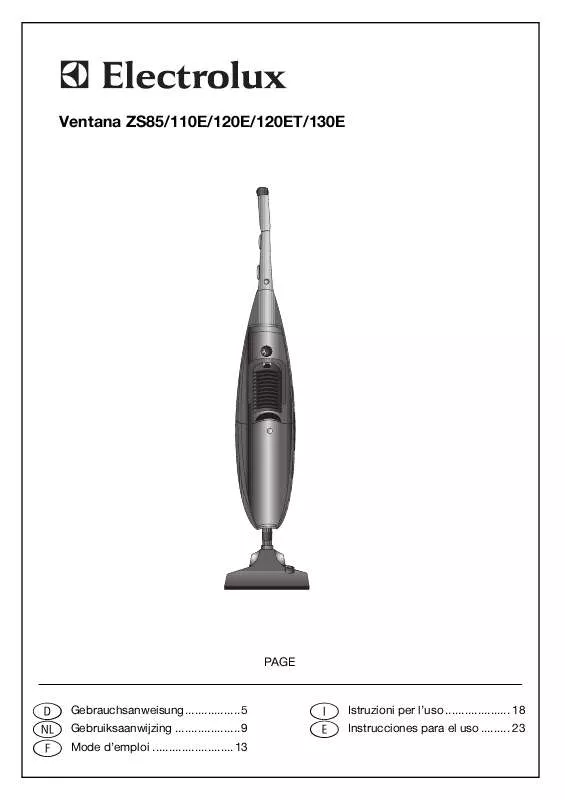 Mode d'emploi AEG-ELECTROLUX ZS120E