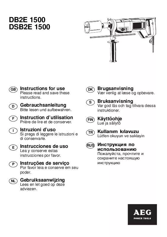 Mode d'emploi AEG DB2E 1500