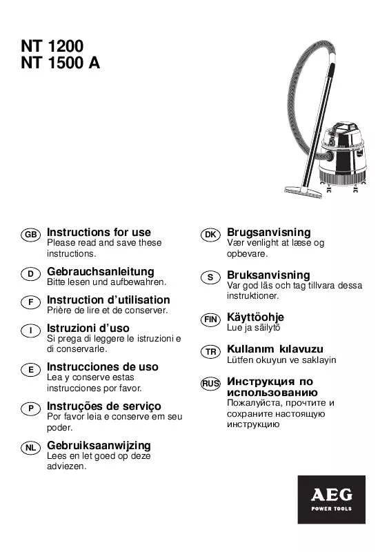 Mode d'emploi AEG NT 1200