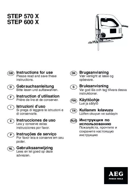 Mode d'emploi AEG STEP 600 X