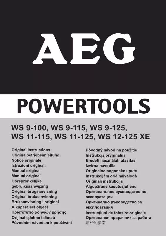 Mode d'emploi AEG WS 9-100