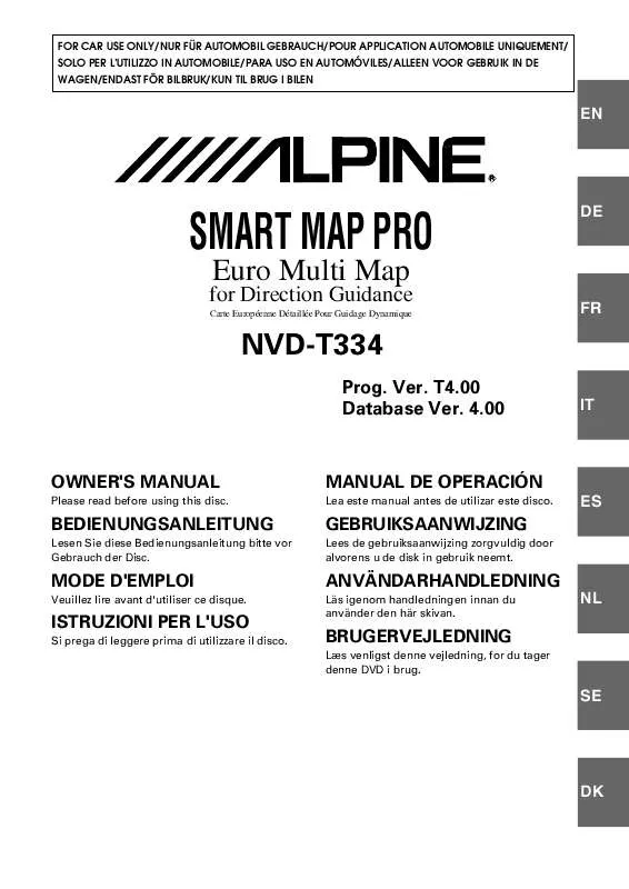 Mode d'emploi ALPINE NVD-T334