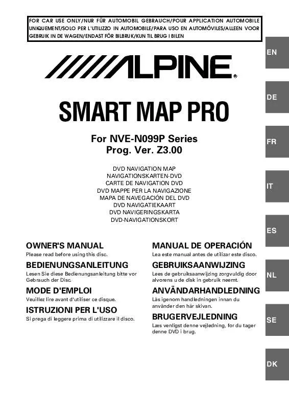 Mode d'emploi ALPINE SOFTWARE NVD-Z003 FOR NVE-N099P