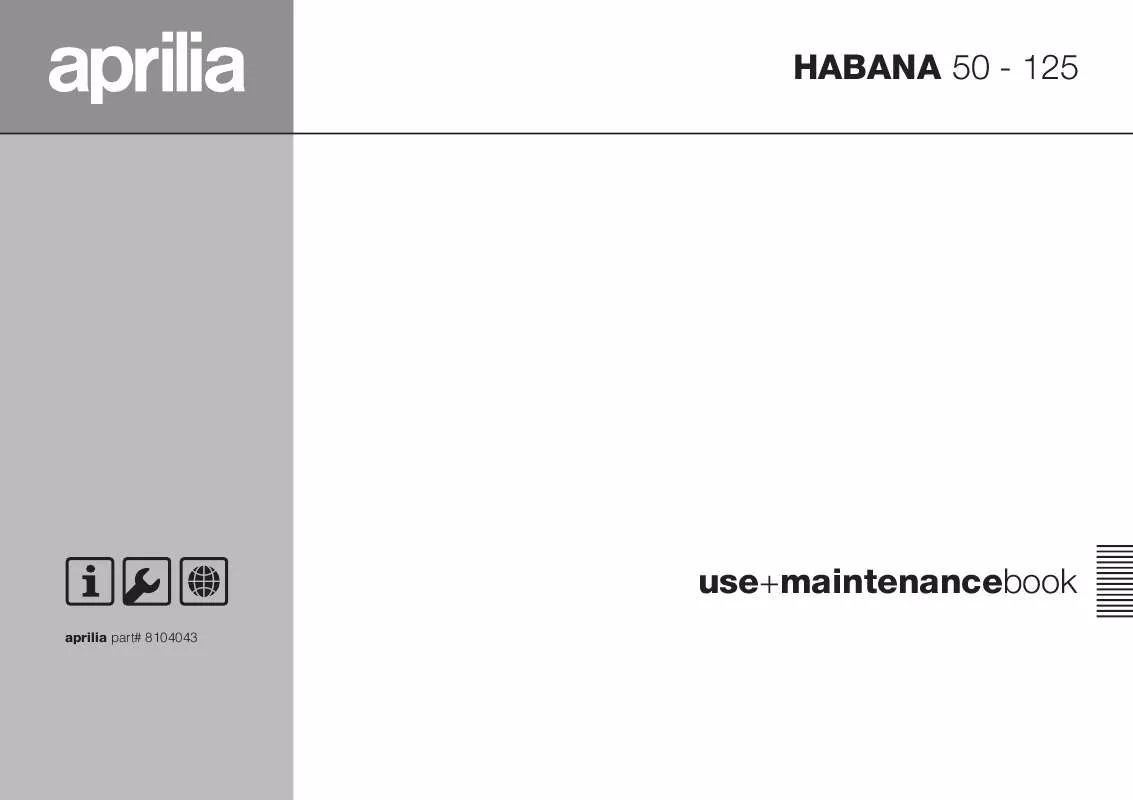 Mode d'emploi APRILIA HABANA 125