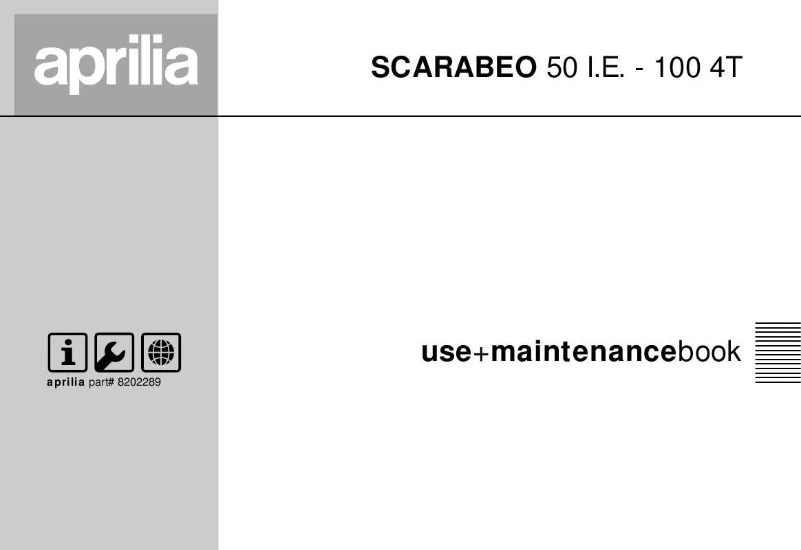 Mode d'emploi APRILIA SCARABEO 50 I.E-100 4T