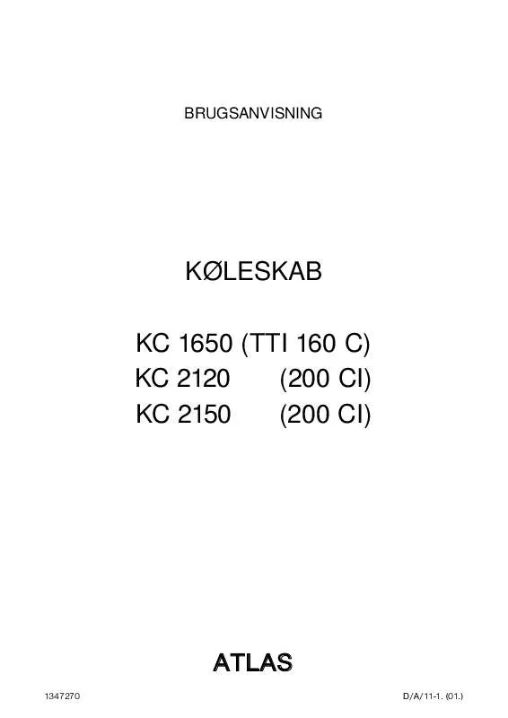 Mode d'emploi ATLAS KC1650